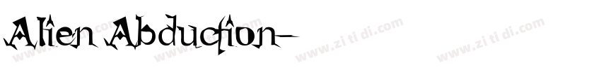 Alien Abduction字体转换